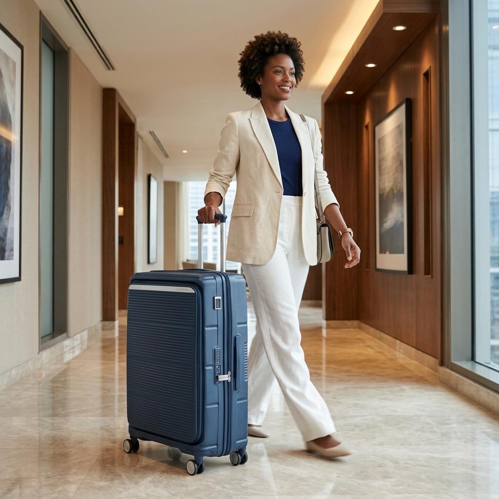 Samsonite Paralux Expandable Hardside X-Large Spinner Suitcase - 81cm - Navy-6