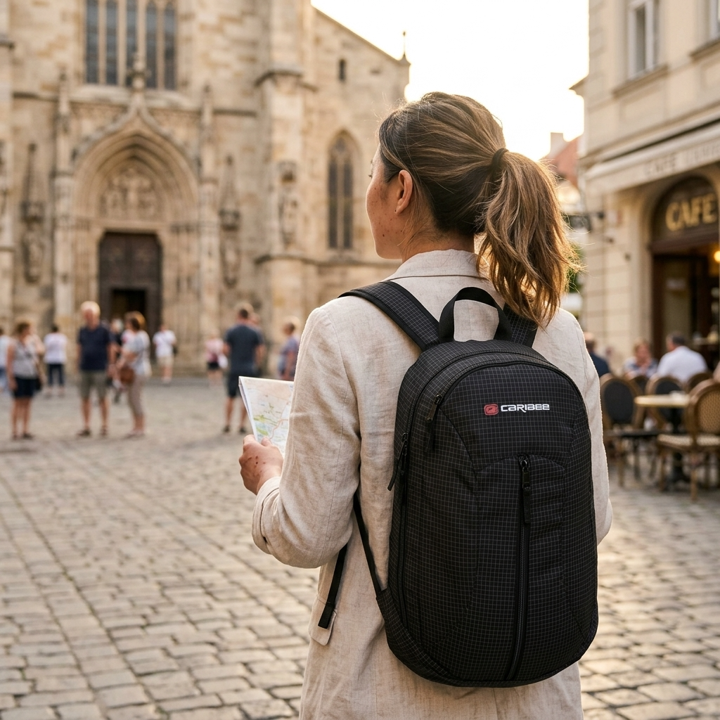 Caribee Foldaway Backpack - 20L - Black