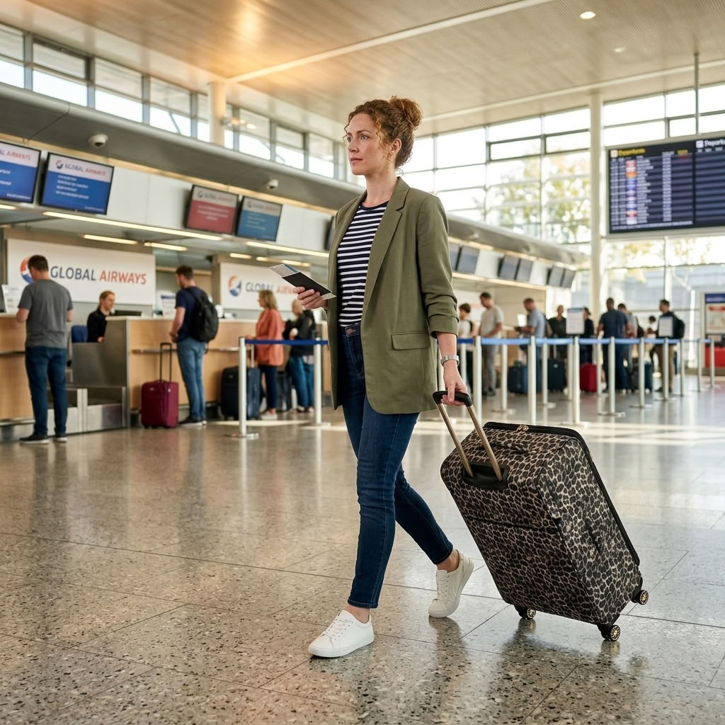Tosca So Lite Expandable Softside Large Spinner Suitcase - 79cm - Leopard-9