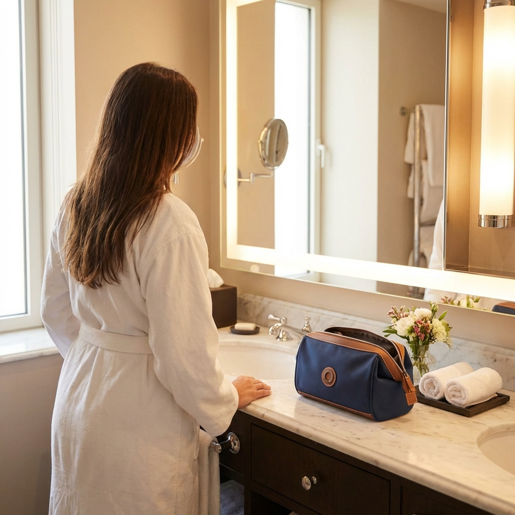 Delsey Chatelet Air 2.0 Toiletry Bag - Navy Blue Image 8