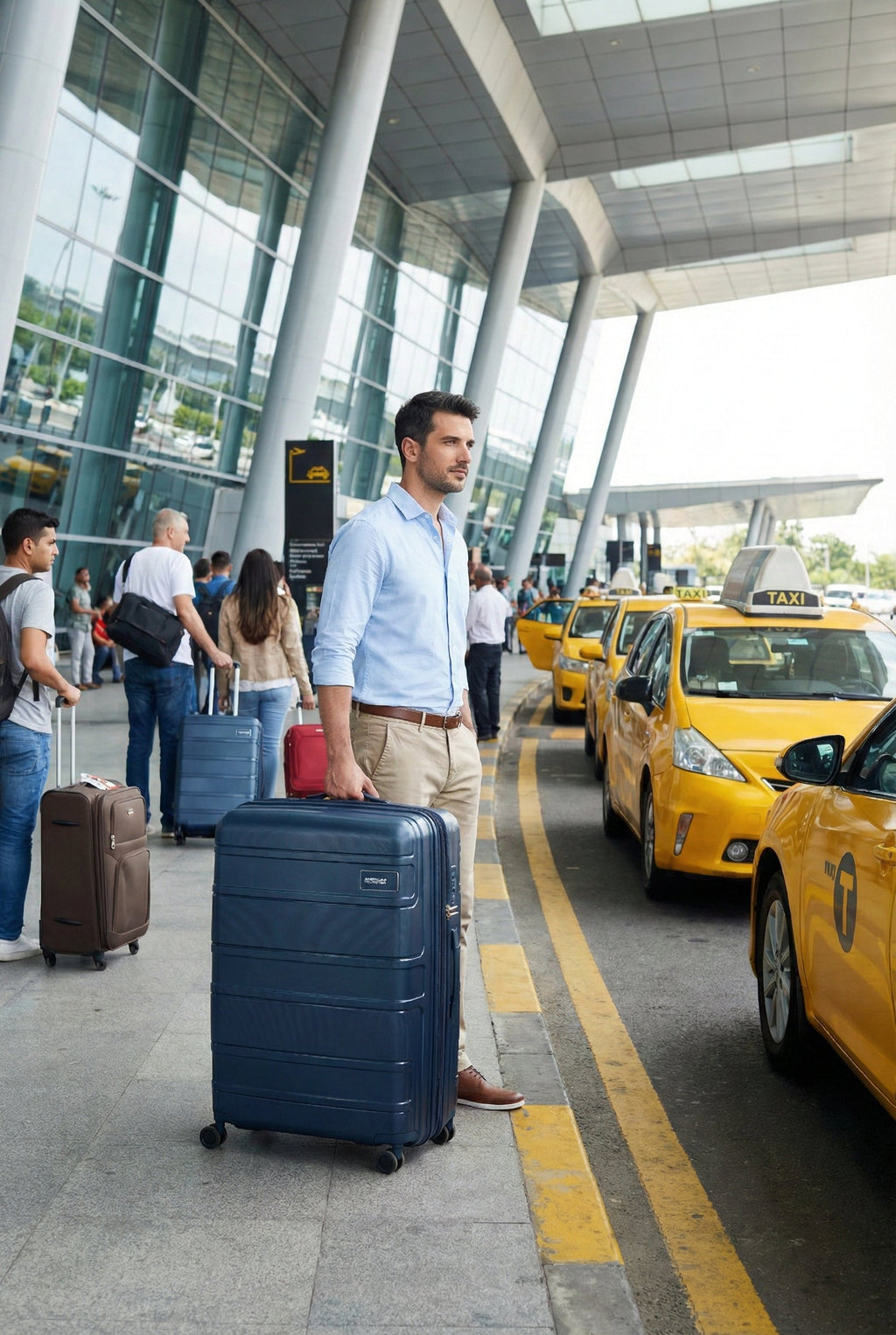 American Tourister Light Max Hardside Large Spinner Suitcase - 82cm - Navy Image 9