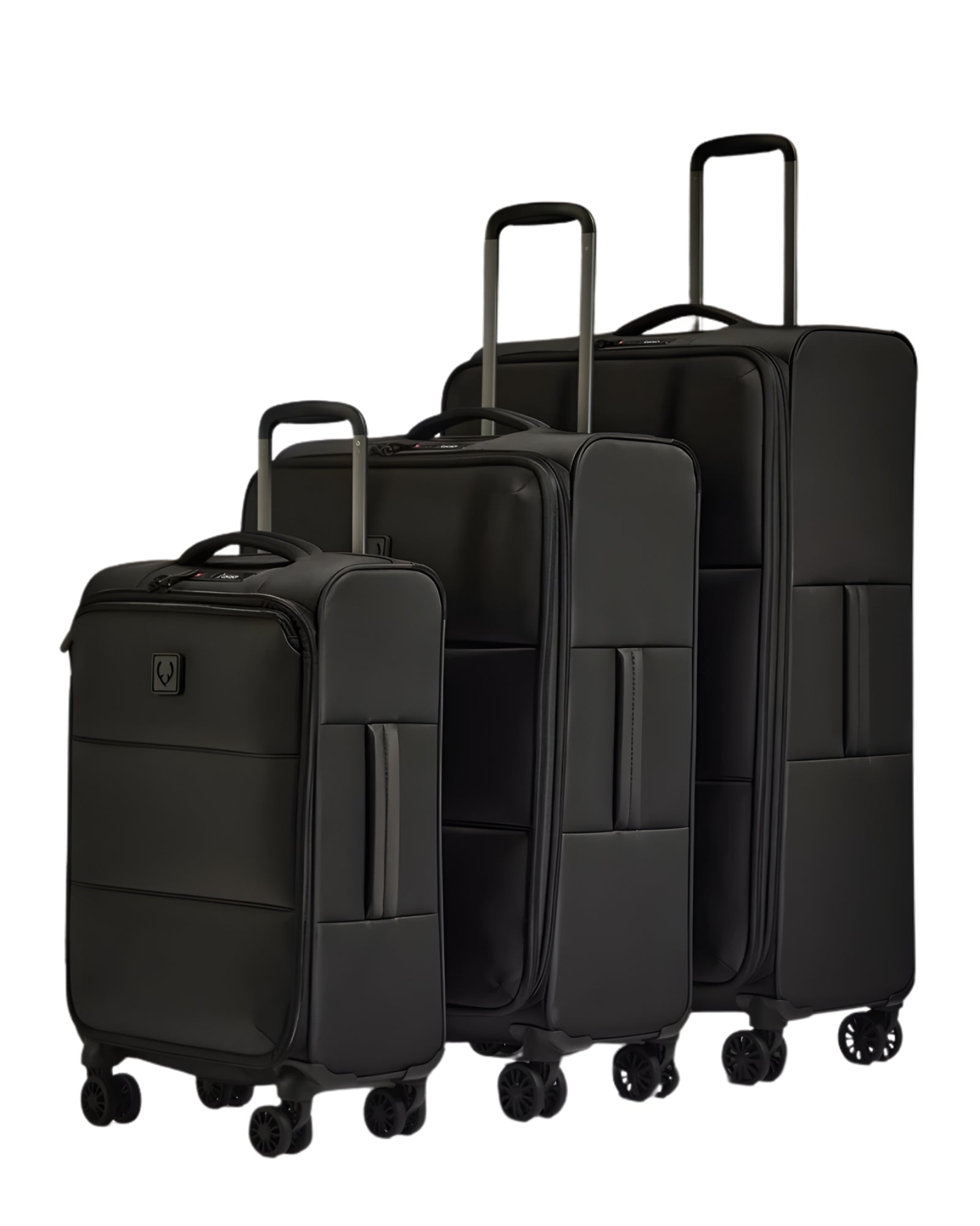 Antler Soft Stripe Expandable softside 3-Piece Spinner Luggage Set - Black