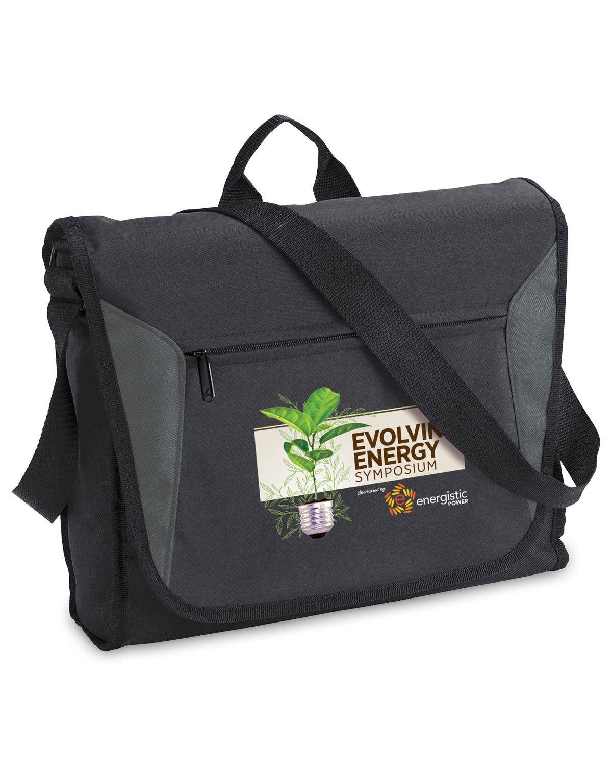 Unbranded Platform Flap Satchel 12L Black-2