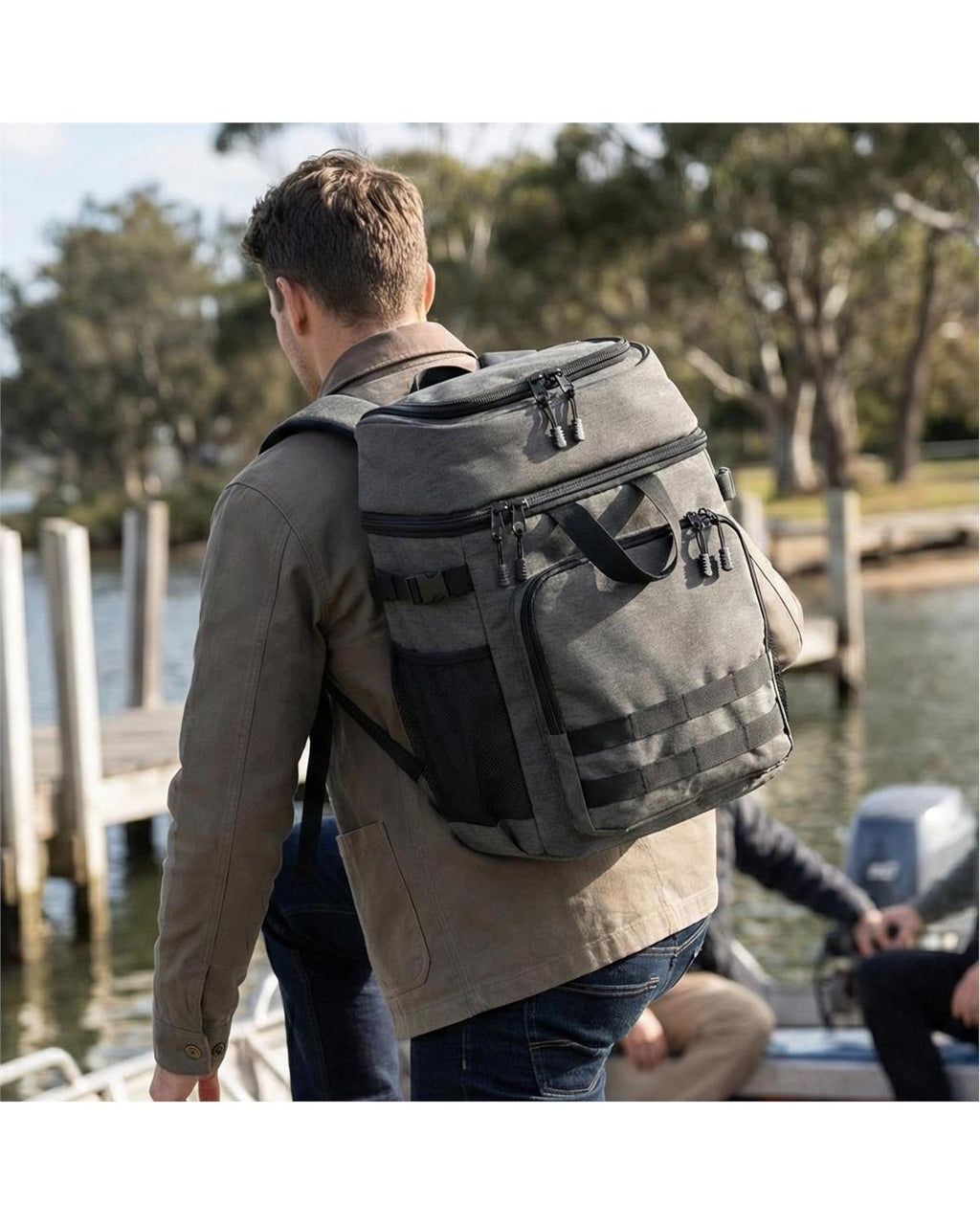 Unbranded Black Super Duty 30 - Backpack Cooler 30L Grey-5
