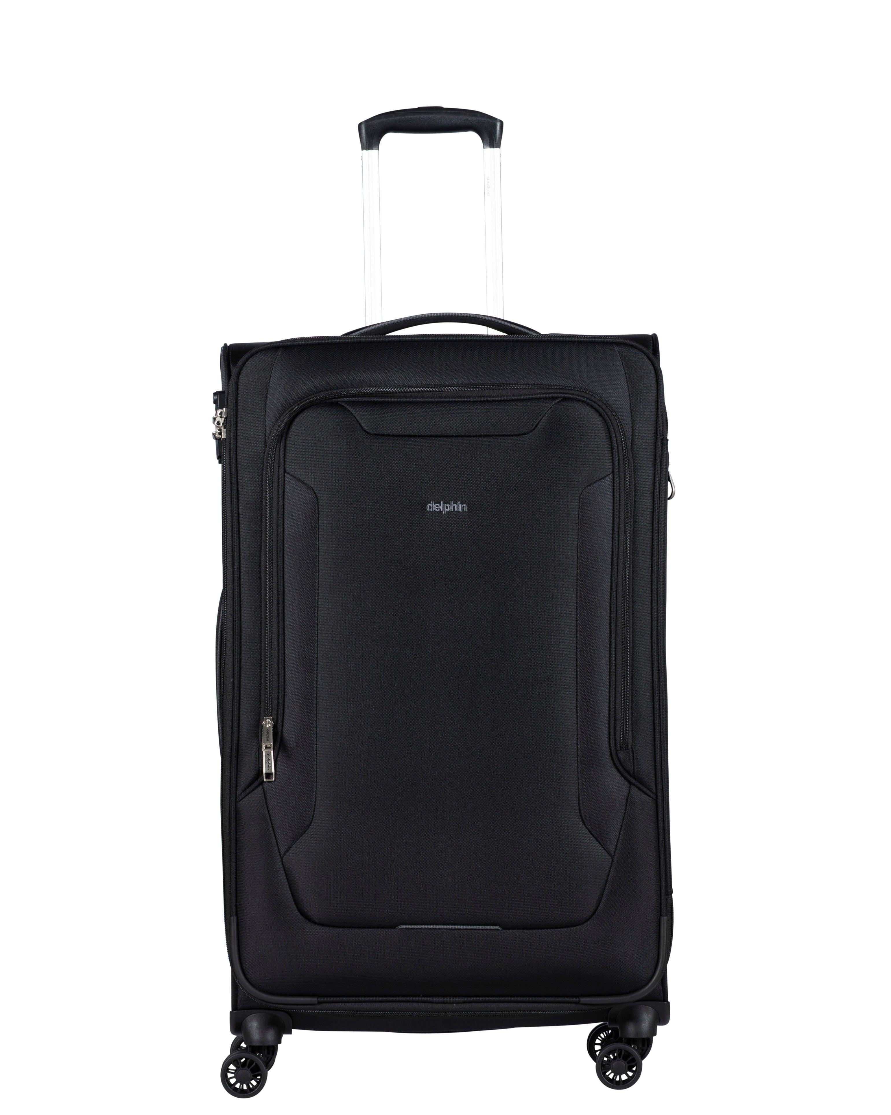 Delphin Caspian 2 Softside Large Spinner Suitcase - 83cm - Black Image 1