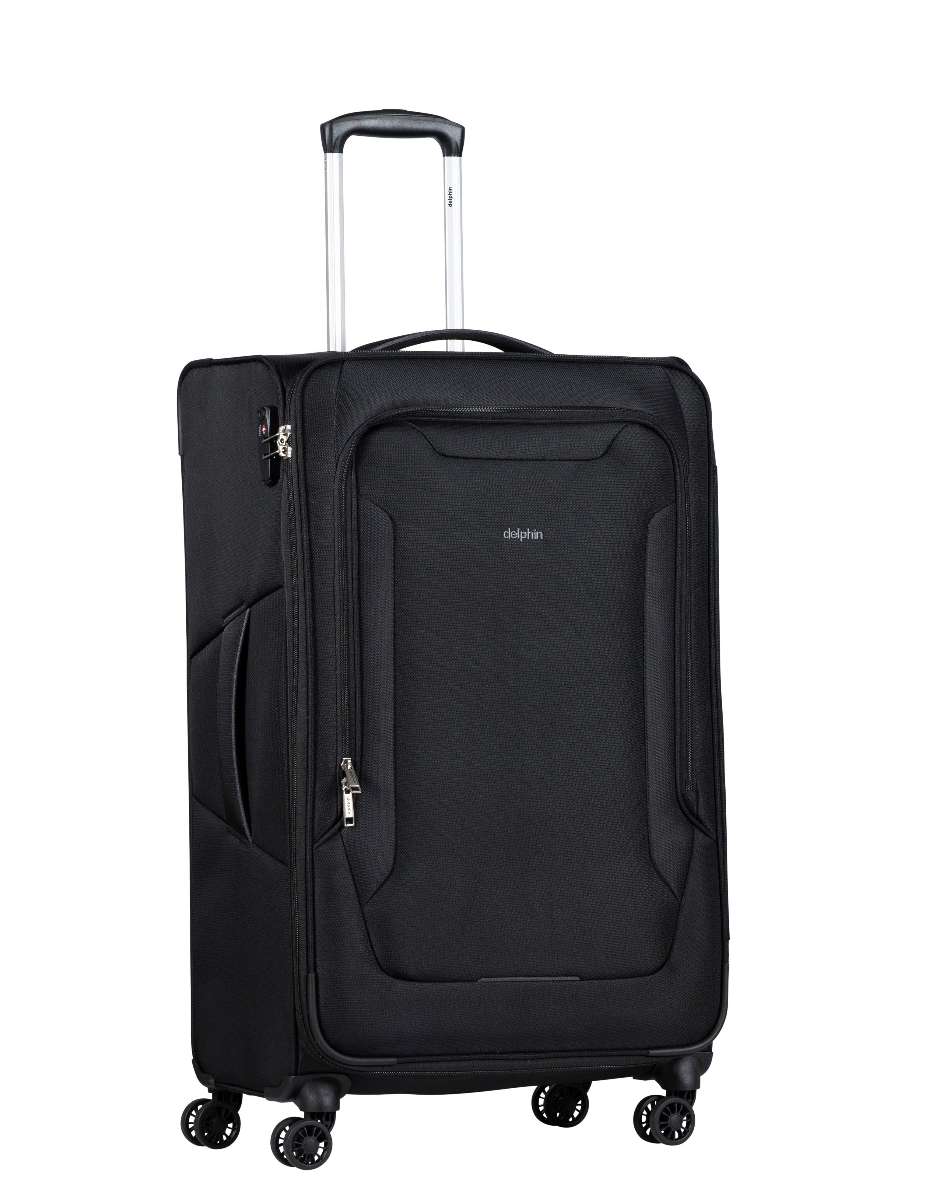Delphin Caspian 2 Softside Large Spinner Suitcase - 83cm - Black Image 2