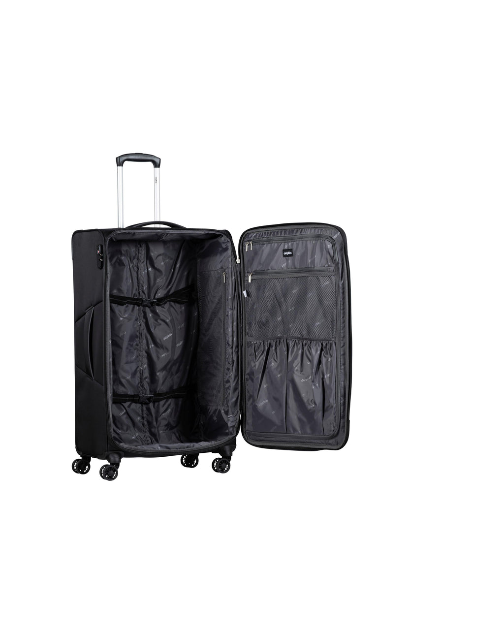 Delphin Caspian 2 Softside Large Spinner Suitcase - 83cm - Black Image 3