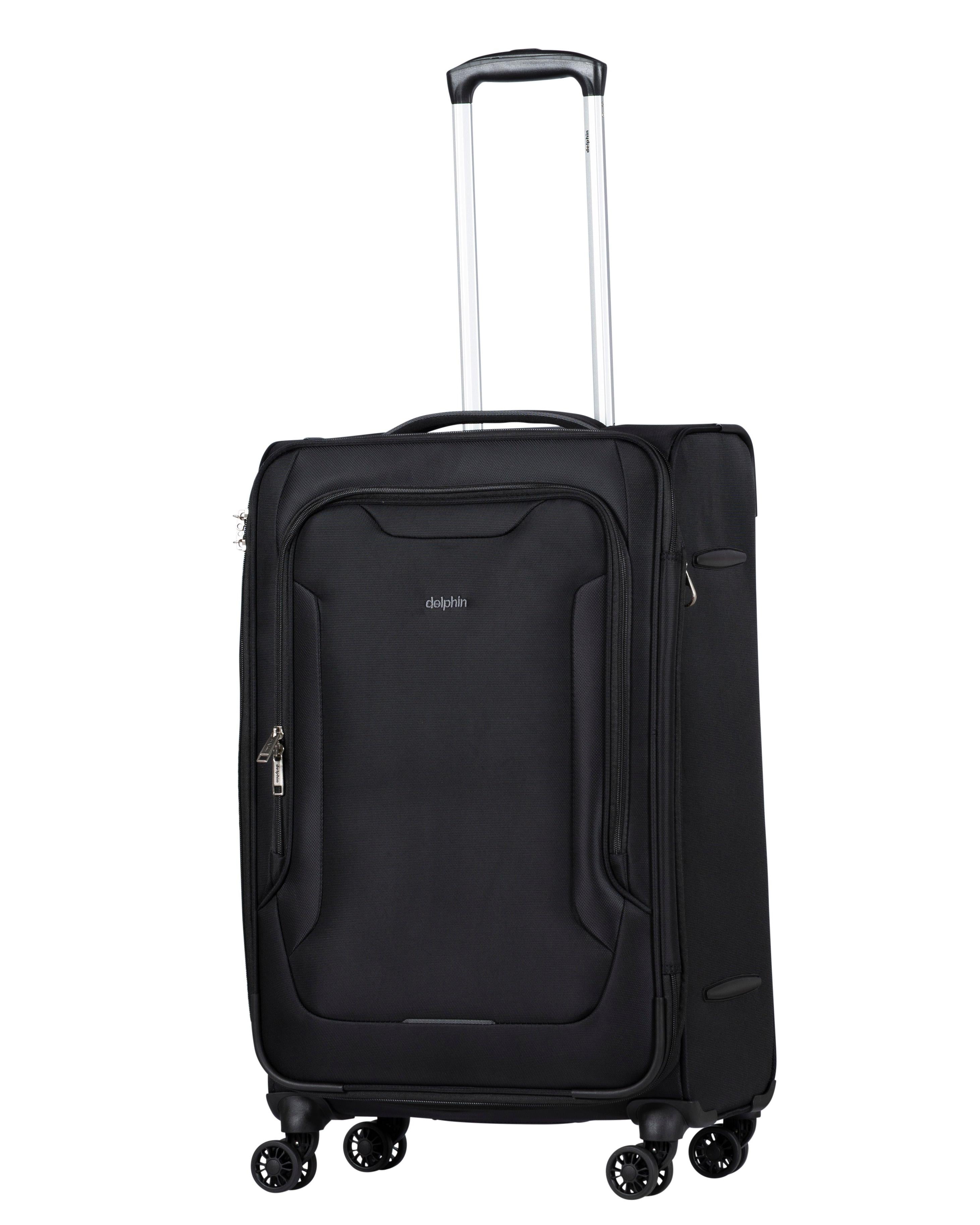 Delphin Caspian 2 Softside Medium Spinner Suitcase - 73cm - Black Image 3