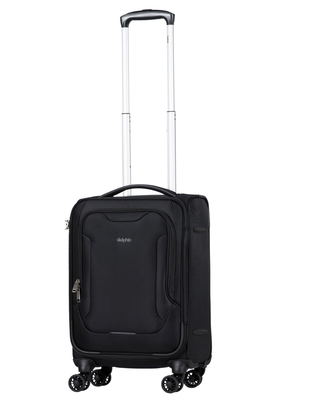 Delphin Caspian 2 Softside Carry-On Spinner Suitcase - 56cm - Black Image 3