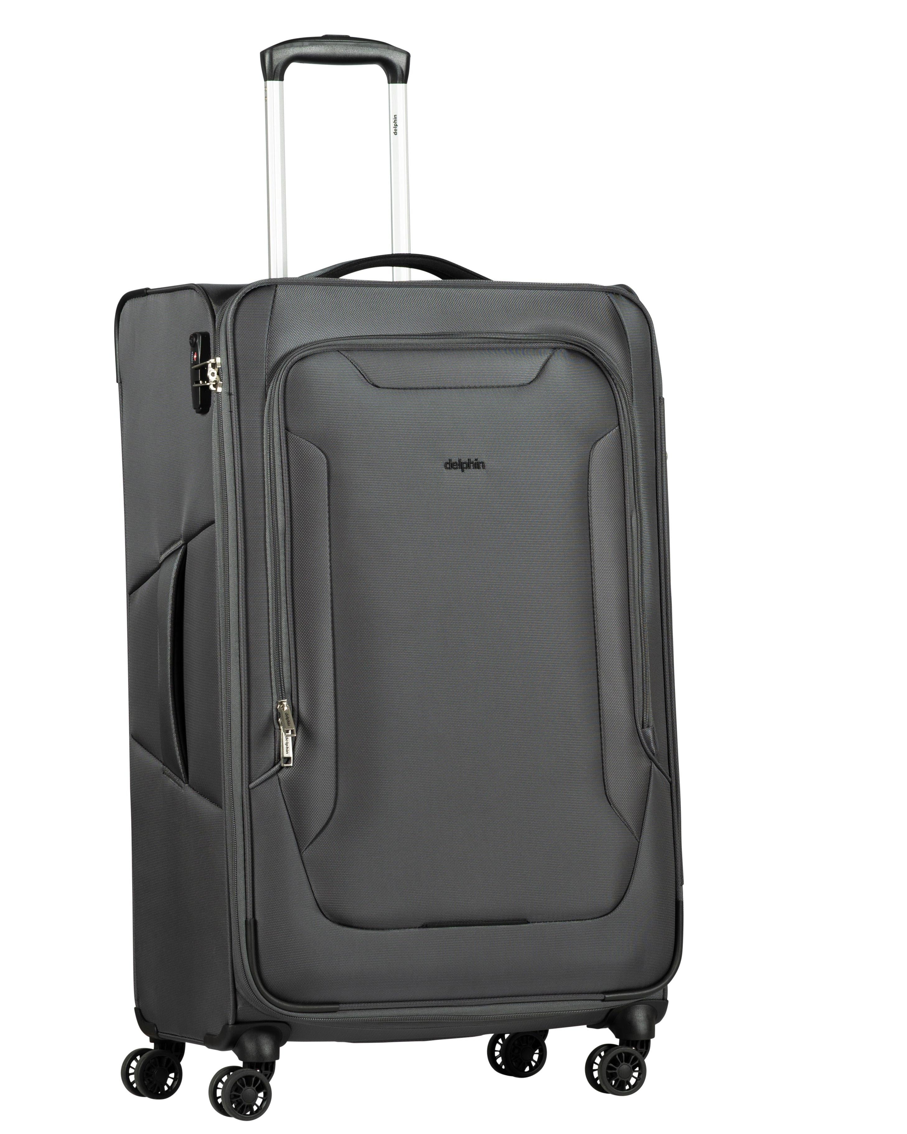 Delphin Caspian 2 Softside Large Spinner Suitcase - 83cm - Grey Image 2