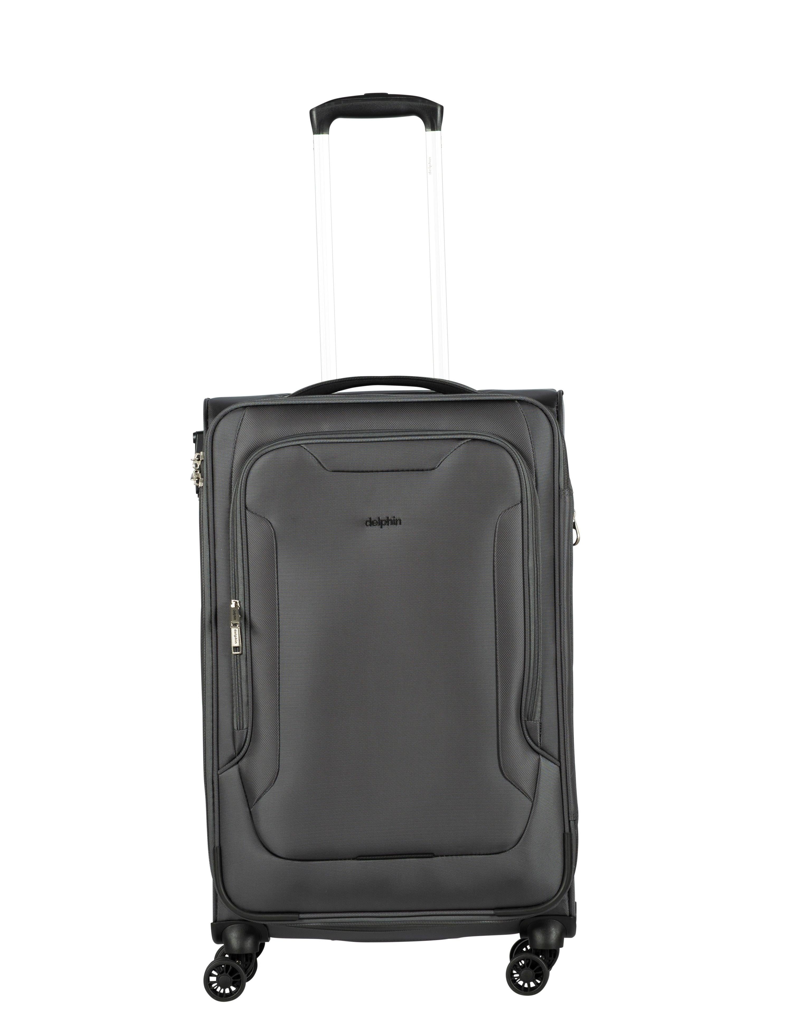 Delphin Caspian 2 Softside Medium Spinner Suitcase - 73cm - Grey Image 1