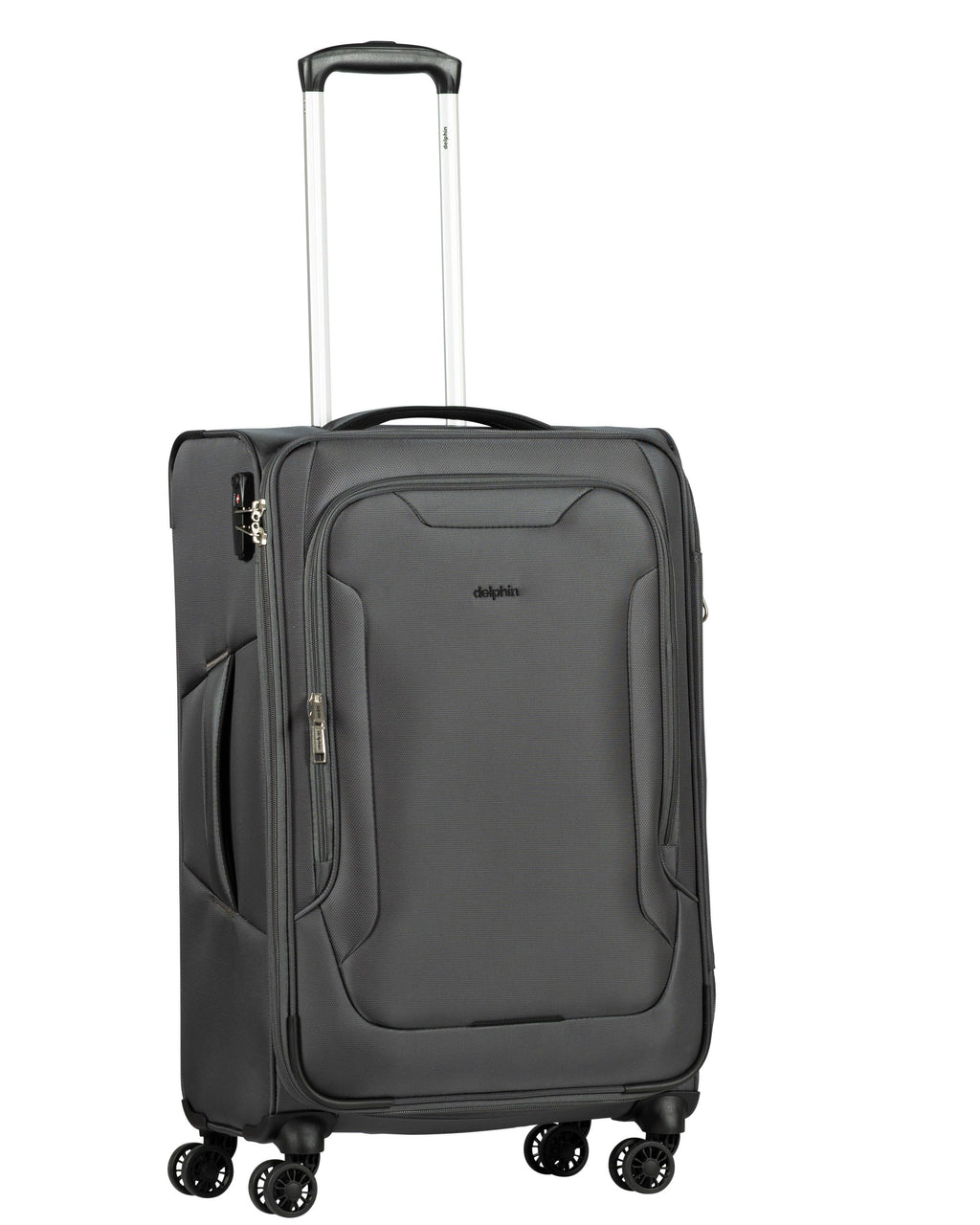 Delphin Caspian 2 Softside Medium Spinner Suitcase - 73cm - Grey Image 2
