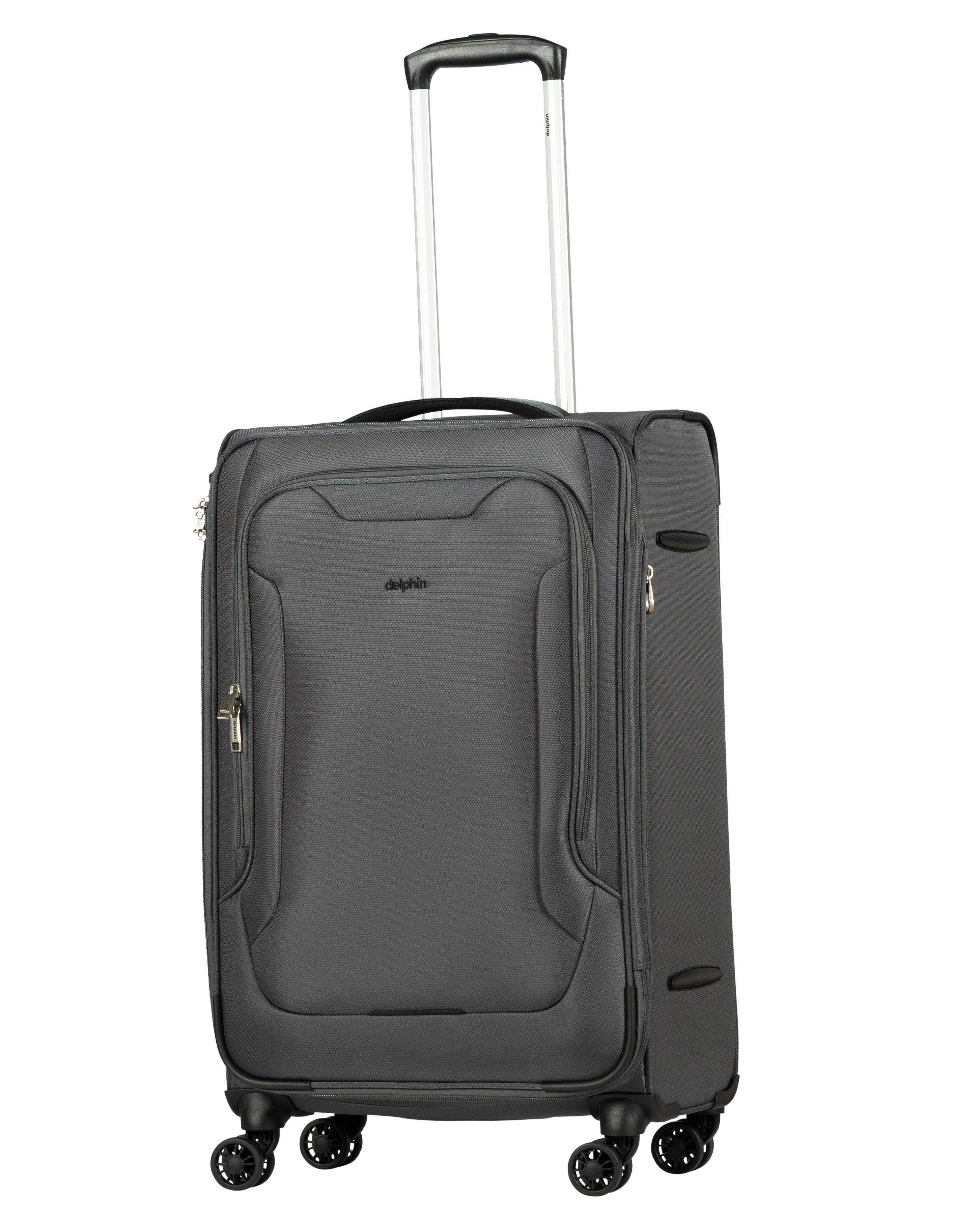Delphin Caspian 2 Softside Medium Spinner Suitcase - 73cm - Grey Image 3