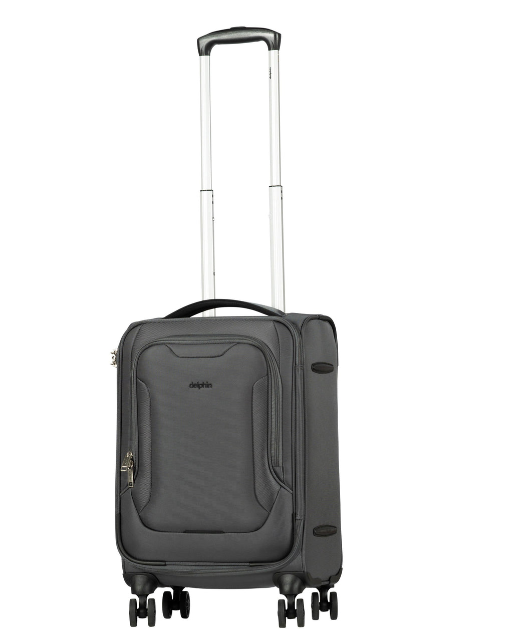 Delphin Caspian 2 Softside Carry-On Spinner Suitcase - 56cm - Grey Image 2