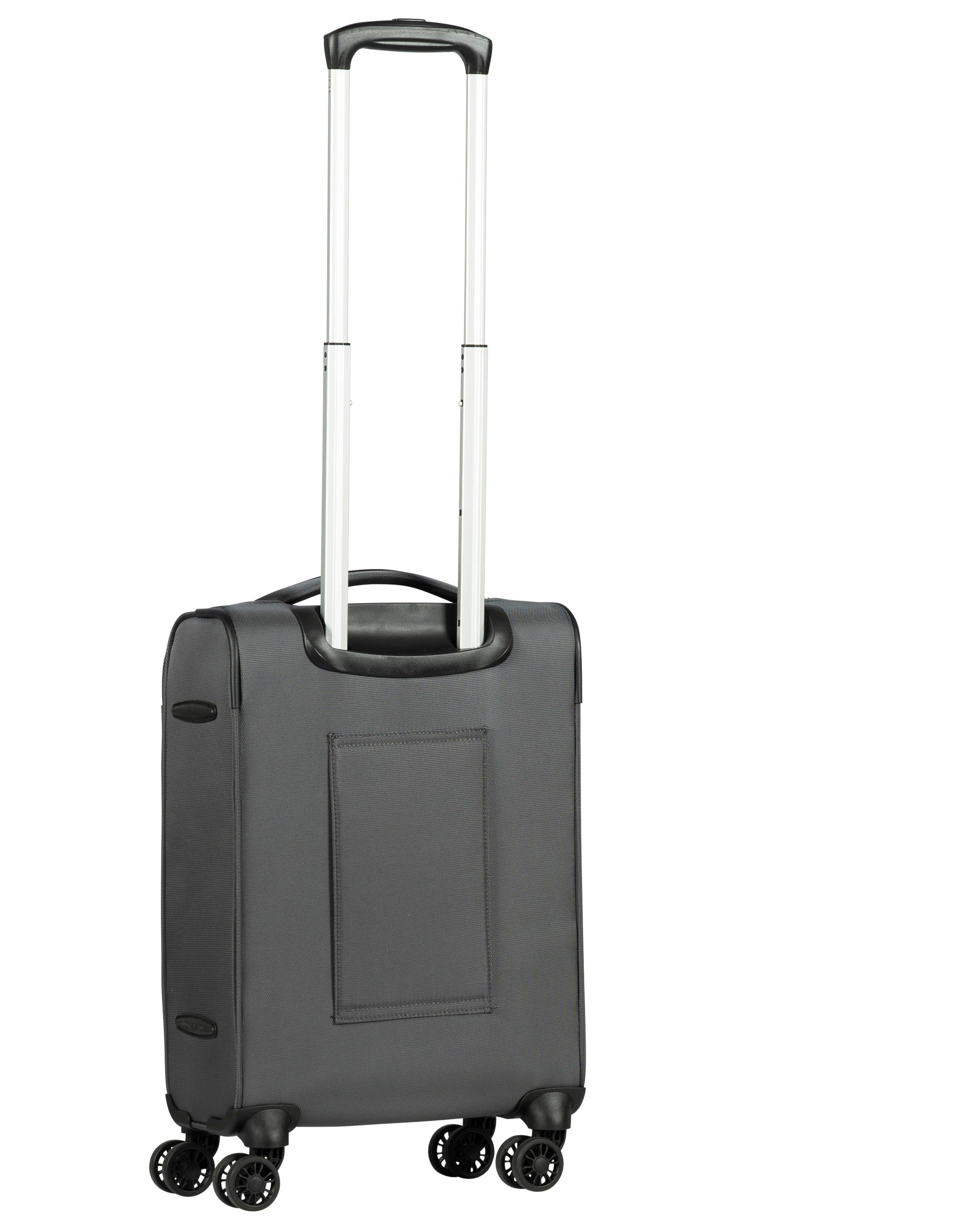 Delphin Caspian 2 Softside Carry-On Spinner Suitcase - 56cm - Grey Image 5