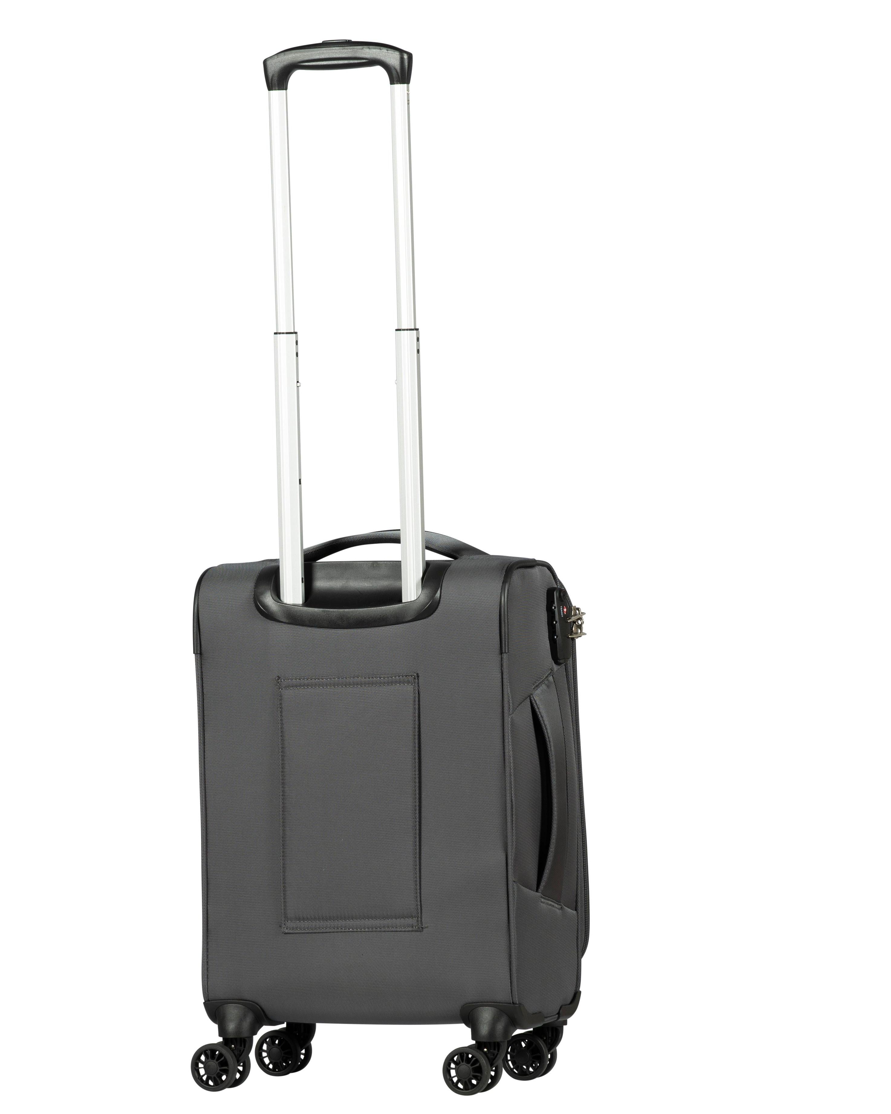 Delphin Caspian 2 Softside Carry-On Spinner Suitcase - 56cm - Grey Image 4