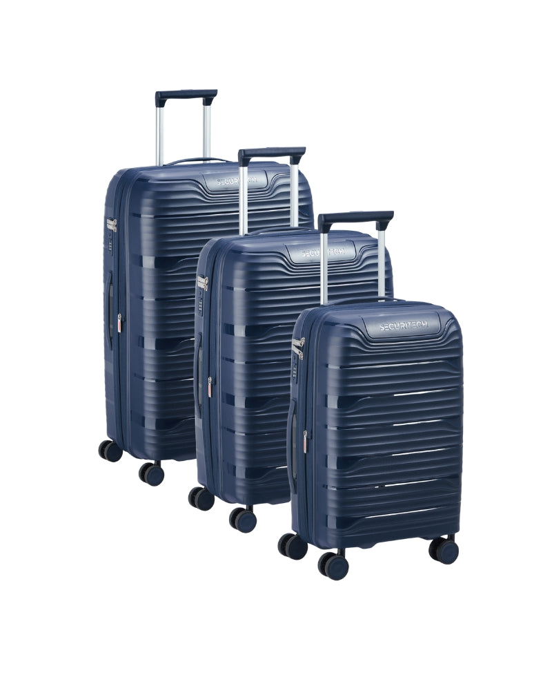 Delsey Paris Securitech Dune Hardside Suitcase Set - 3-Piece - Blue