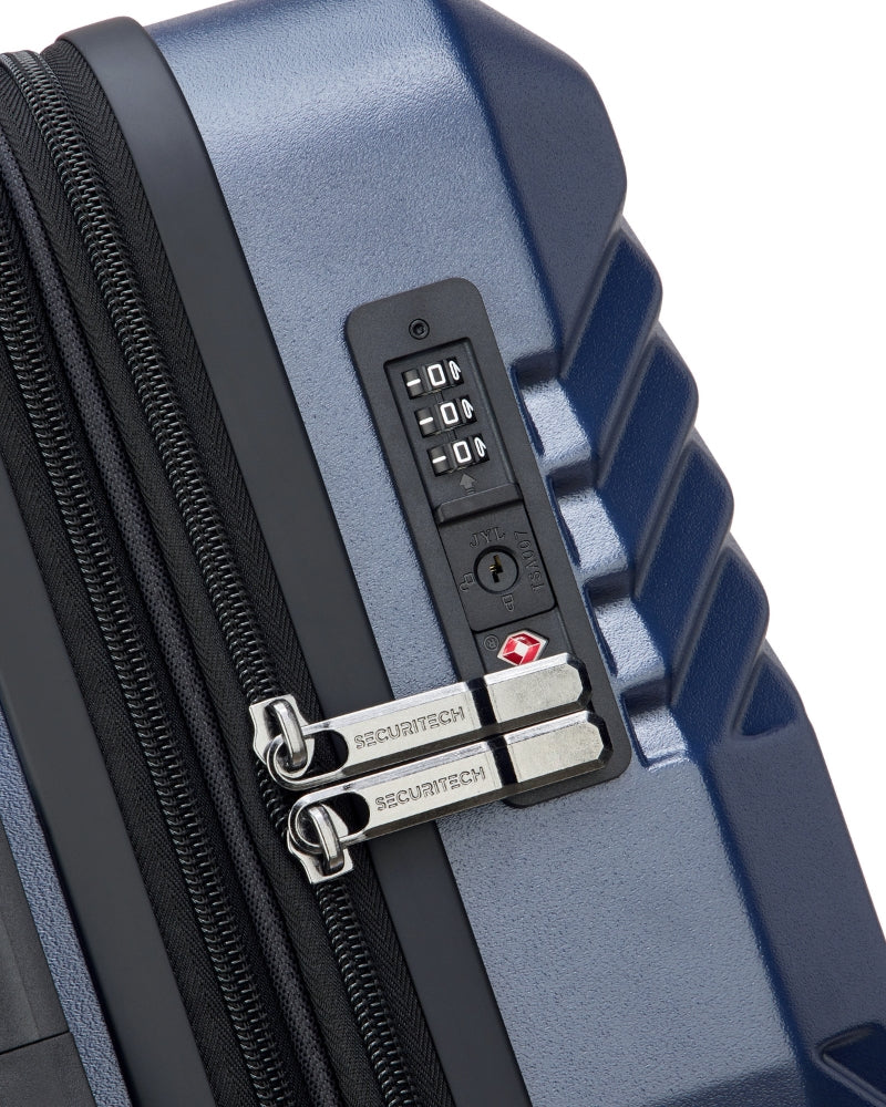 Delsey Paris Securitech Patrol Hardside Carry-On Suitcase - 54cm - Blue-7