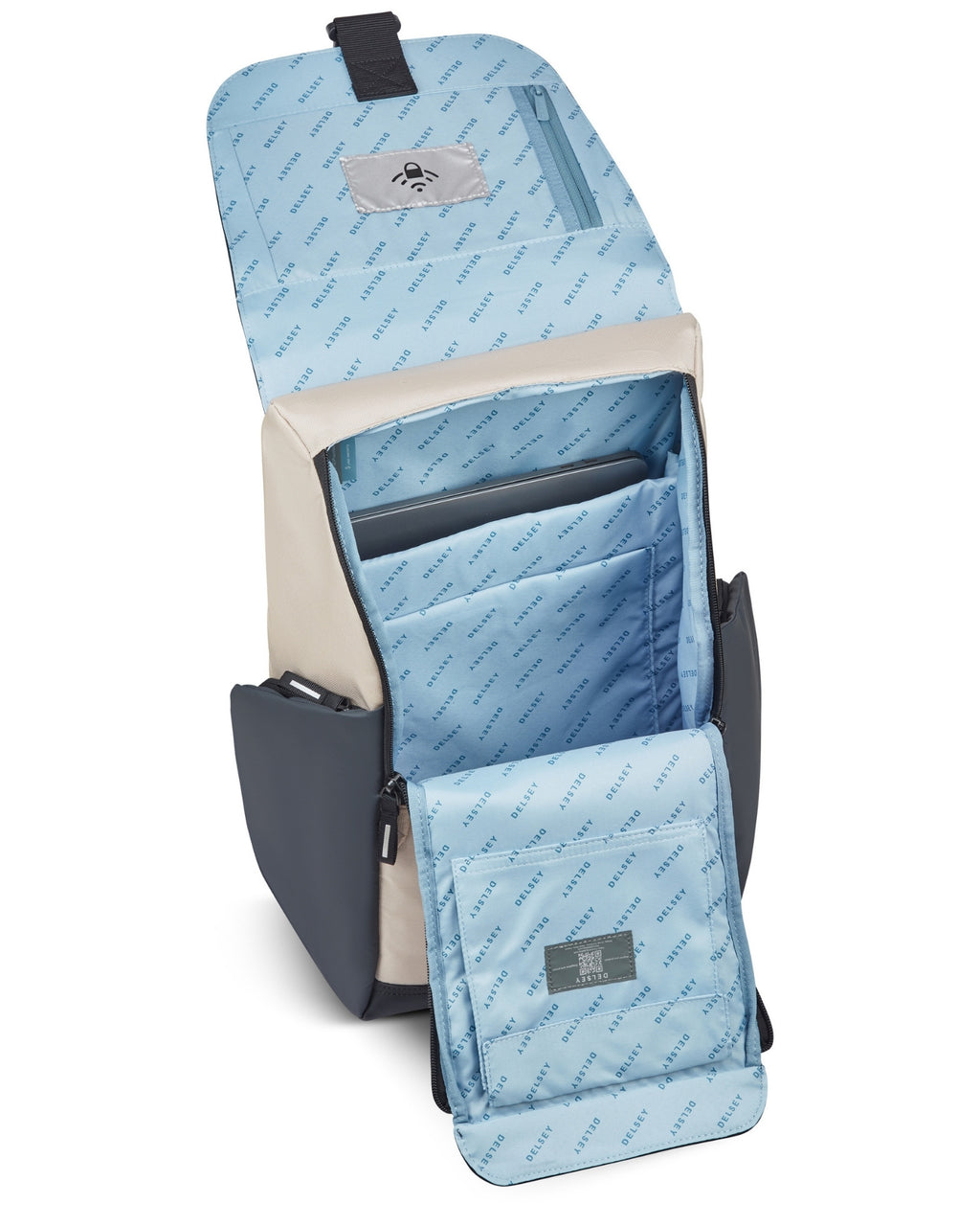 Delsey Securflap 15.6" Laptop RFID Backpack - Sand-7