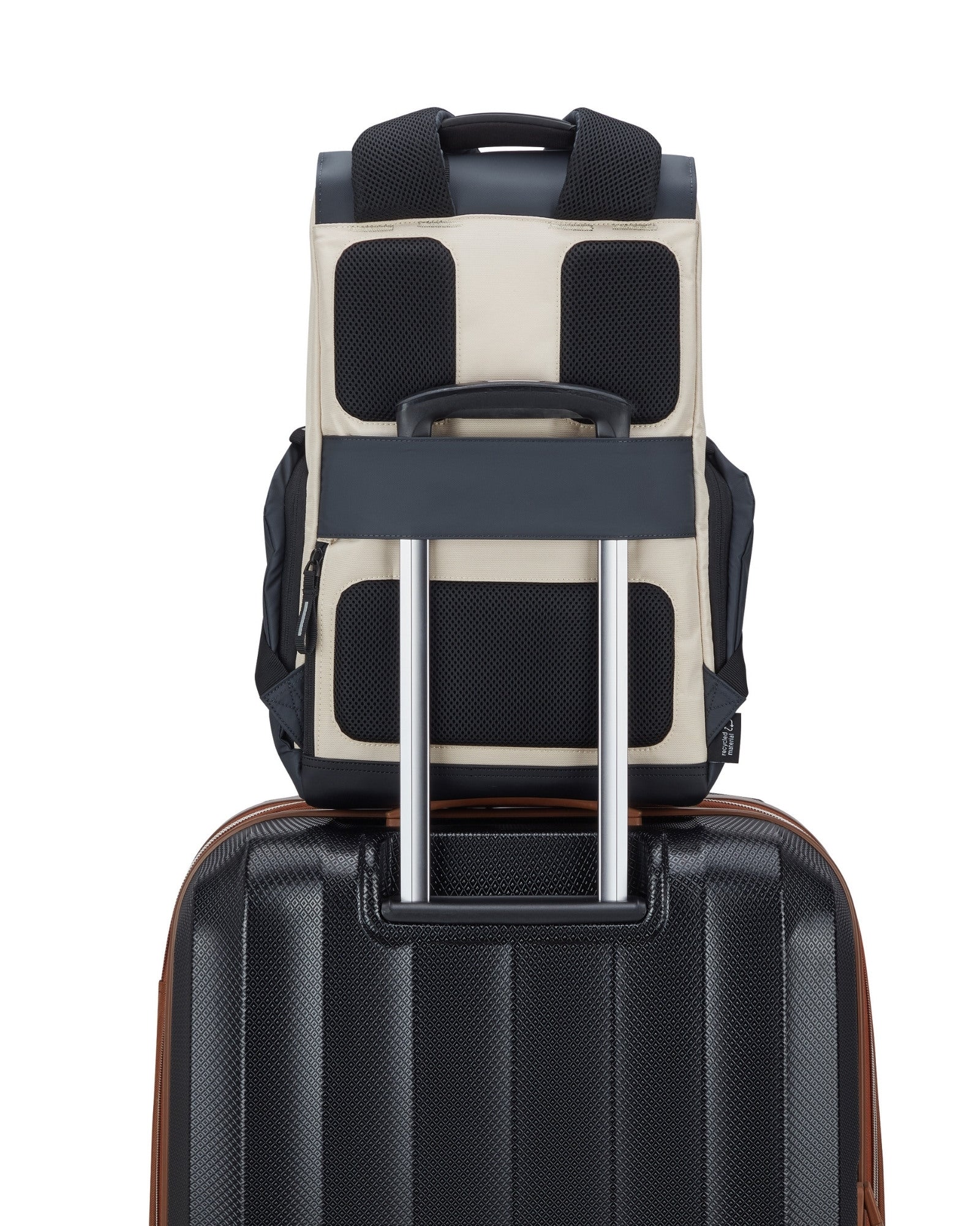 Delsey Securflap 15.6" Laptop RFID Backpack - Sand-13