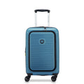 Delsey Freestyle Blue 55cm carry-on front-opening hardside suitcase