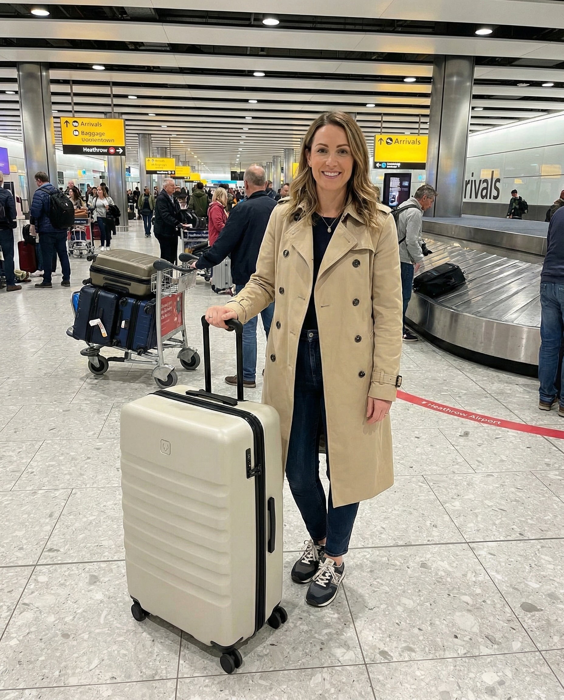 Antler Icon Stripe Expandable Hardside Large Spinner Suitcase - 78cm - Taupe Image 7