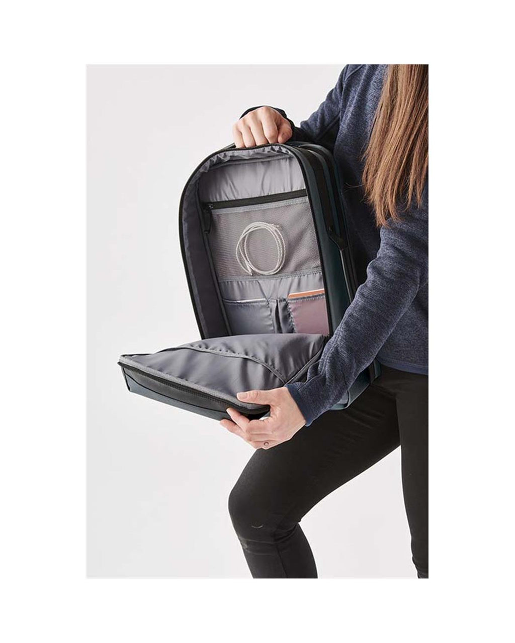 Stormtech Hedmark Recycled Commuter Laptop Backpack Black/Grey-6