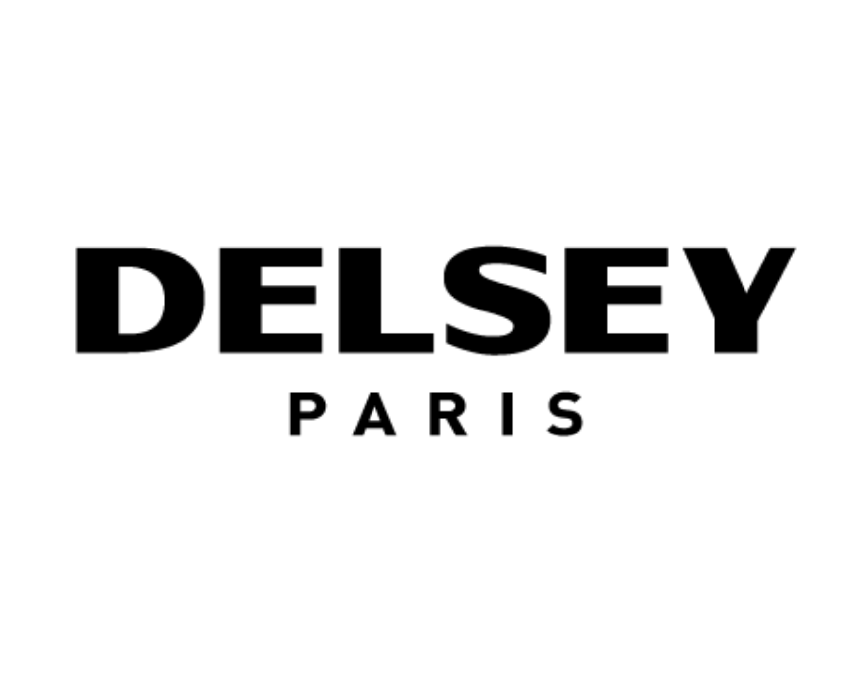 Delsey Paris logo with "DELSEY" in bold black uppercase, and "PARIS" in smaller black uppercase below.