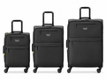 Delsey Maubert 2.0 black 3-piece softside luggage set