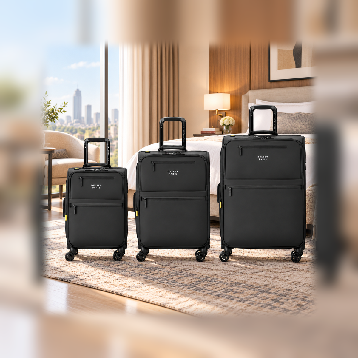 Delsey Maubert 2 Softside 3-Piece Spinner Luggage Set - Black-2