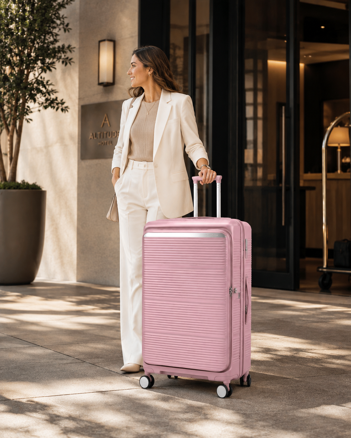 Samsonite Paralux Expandable Hardside X-Large Spinner Suitcase - 81cm - Dusty Pink