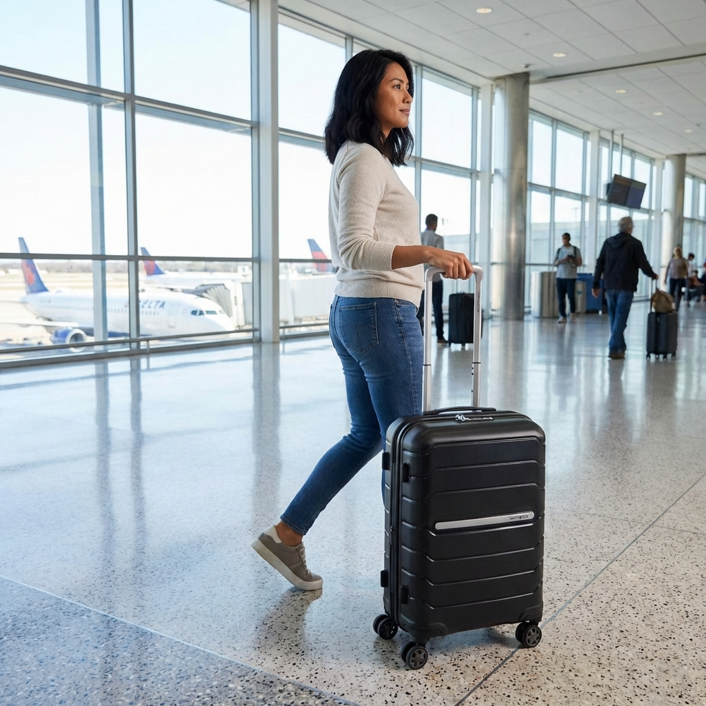 Samsonite Oc2lite Expandable Hardside Medium Spinner Suitcase - 75cm - Black Image 12