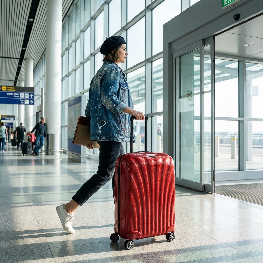 Samsonite C-Lite Hardside Medium Spinner Suitcase - 75cm - Chili Red Image 9