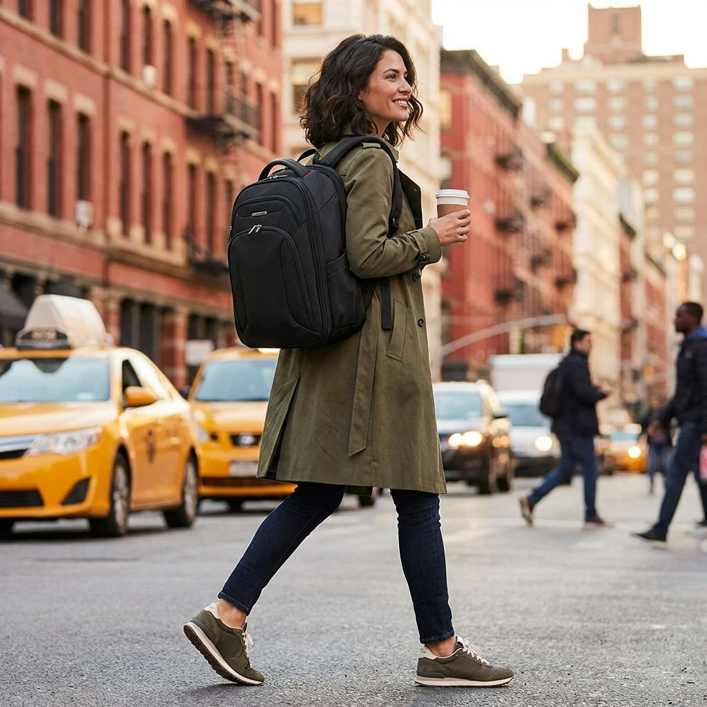 Samsonite Xenon 3.0 Large Laptop Backpack - Black Back Image 11