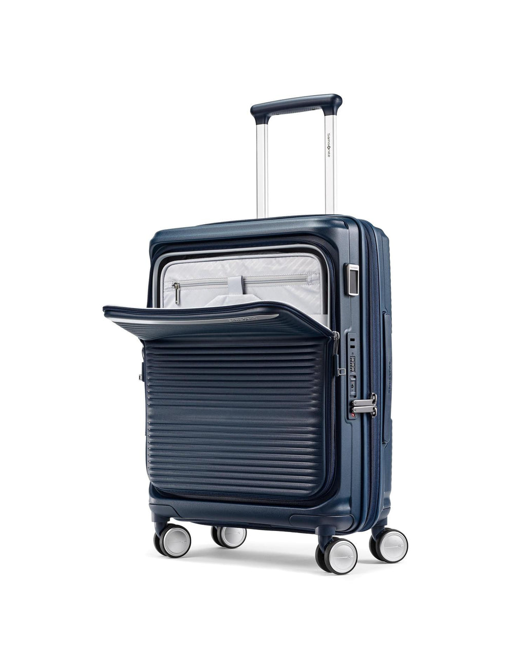 Samsonite Paralux Expandable Hardside Carry-On Spinner Suitcase - 55cm - Navy-1