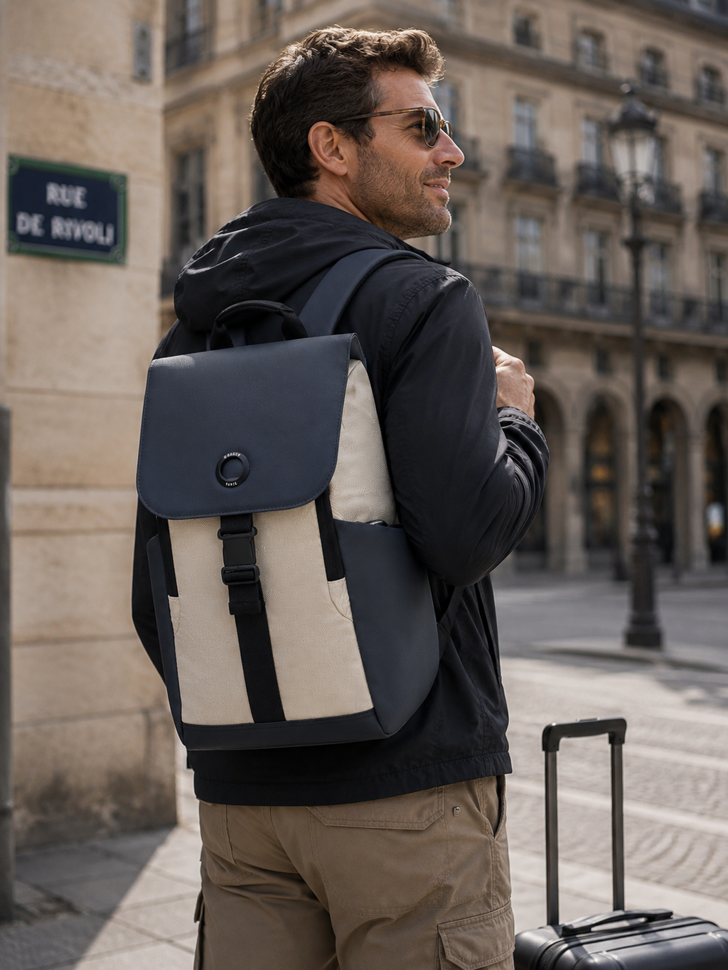 Delsey Securflap 15.6" Laptop RFID Backpack - Sand-2