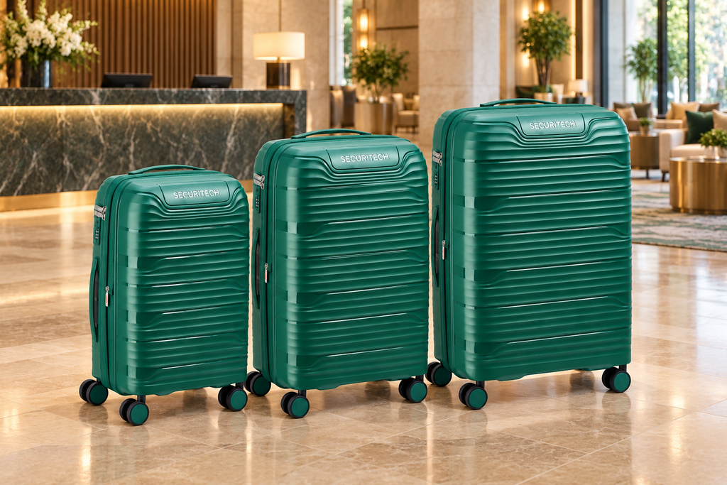Delsey Paris Securitech Dune Hardside 3-Piece Spinner Luggage Set - Green