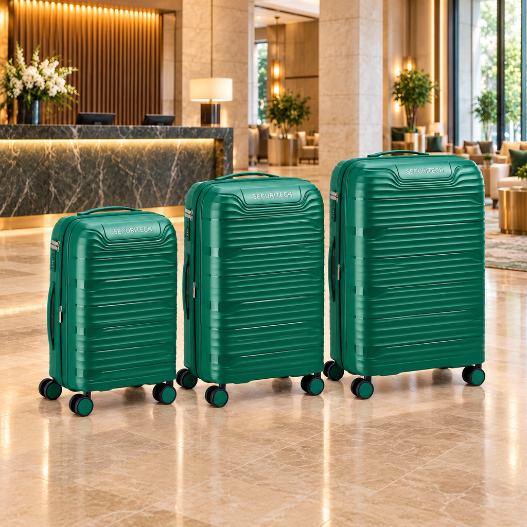 Delsey Paris Securitech Dune Hardside Suitcase Set - 3-Piece - Green-2