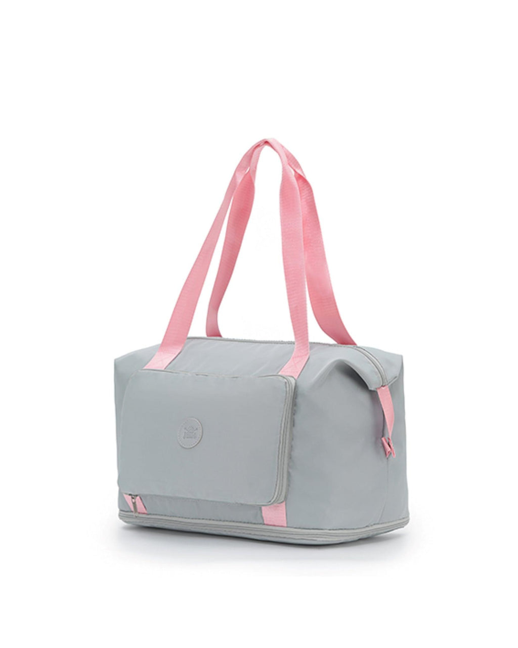 Tosca Foldable & Expandable Travel Tote - Grey/Pink