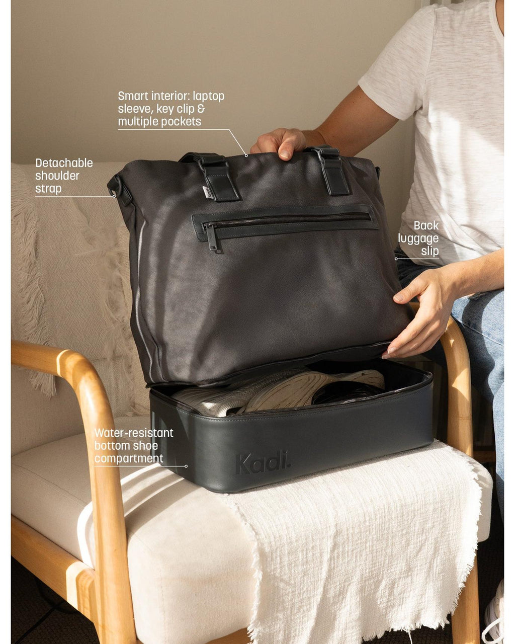 Kadi The Weekender - Charcoal Image 5