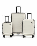 Tosca Zen Front Opening Hardside 3 Piece Suitcase Set - Stone-1