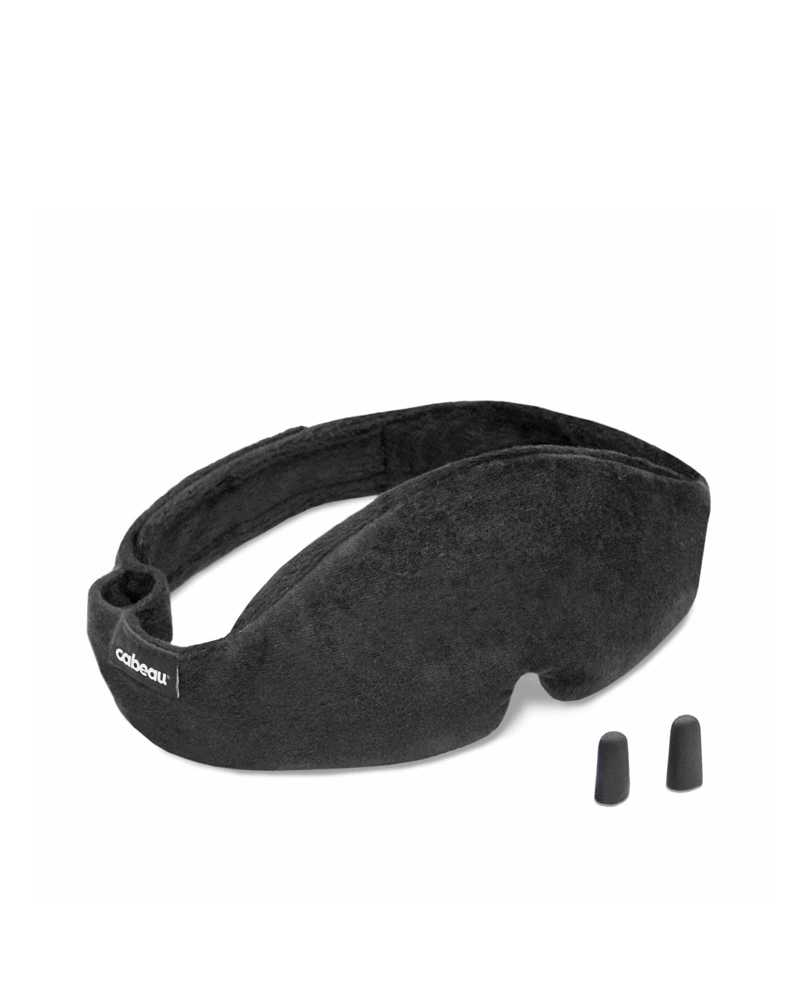Cabeau Midnight Magic Travel Sleep Mask with Earplugs - Black Image 1