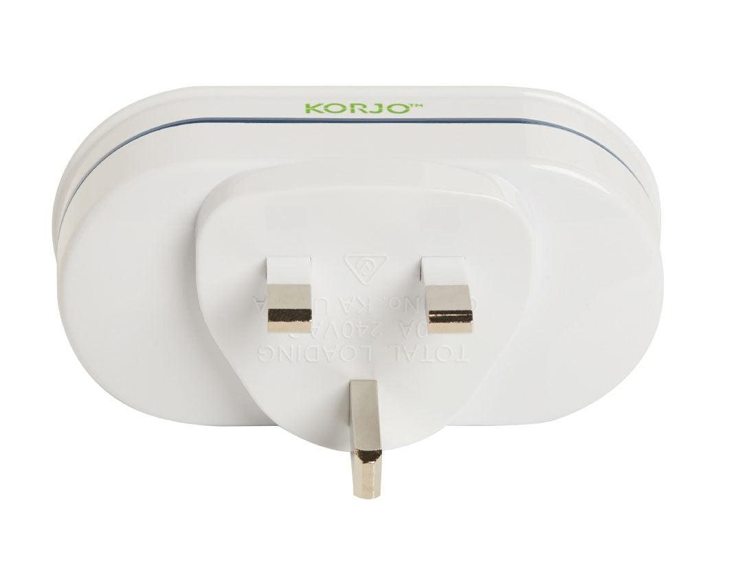 Korjo Double Travel Adaptor Plug - Aus to UK