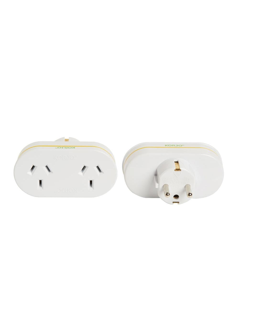 Korjo Double Travel Adaptor Plug - Aus to Europe Image 1