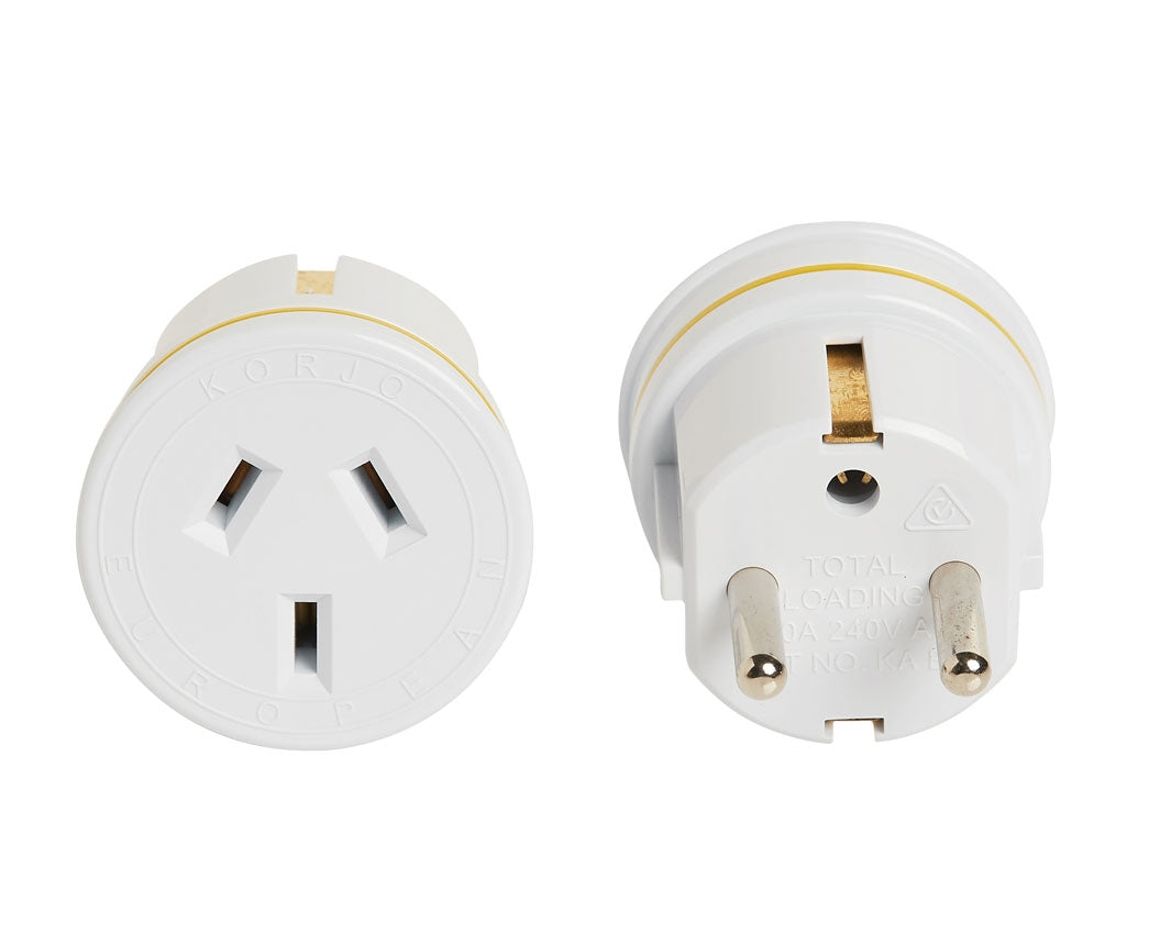 Korjo Travel Adaptor Plug - Aus to Europe