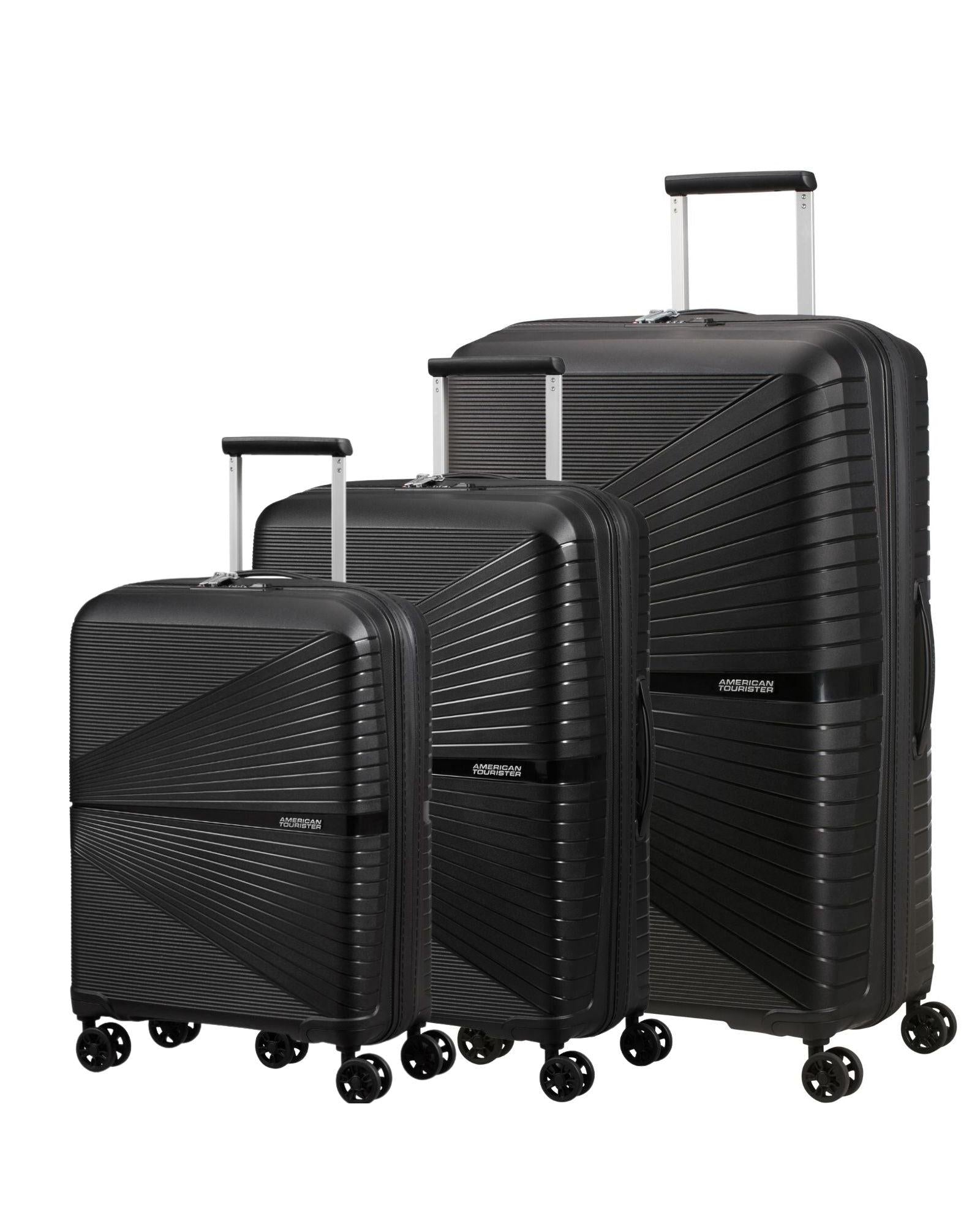 American Tourister Airconic Lightweight Hardside 3-Piece Spinner Luggage Set - Onyx Black Image 1