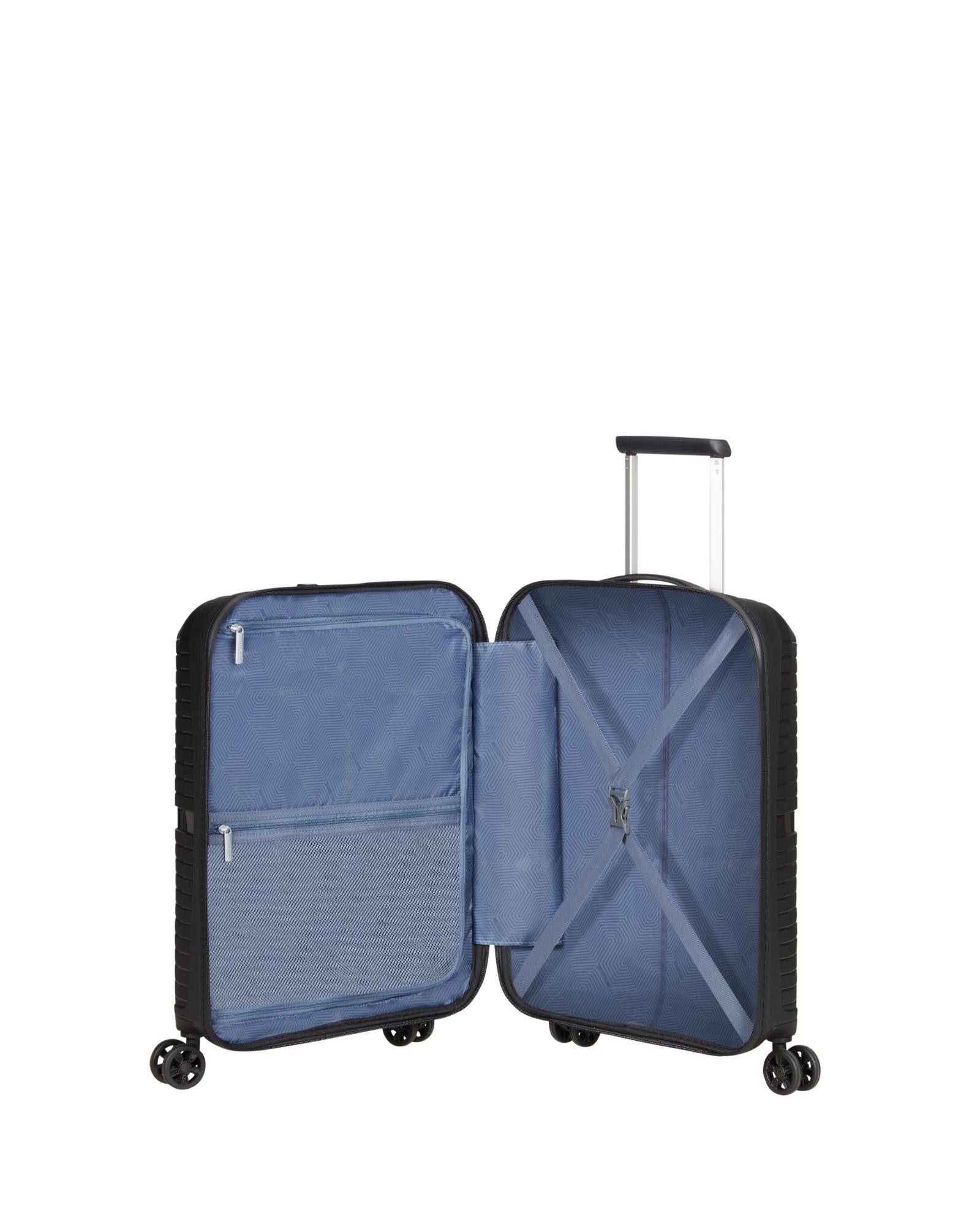 American Tourister Airconic Lightweight Hardside Carry-On Spinner Suitcase - 55cm - Onyx Black Interior Image 7