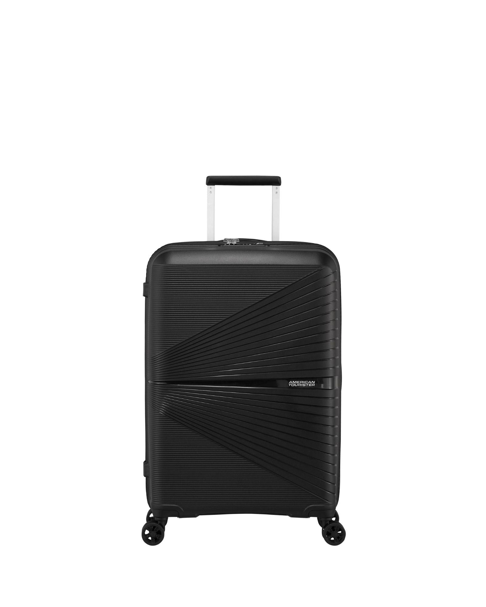 American Tourister Airconic Lightweight Hardside Medium Spinner Suitcase - 67cm - Onyx Black Front Image 5