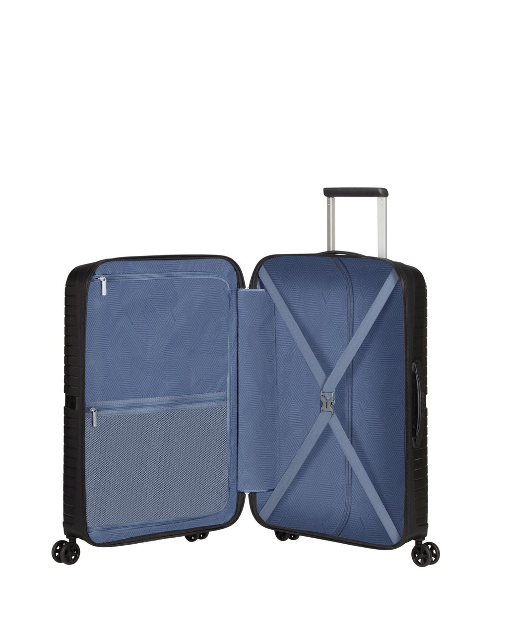 American Tourister Airconic Lightweight Hardside Medium Spinner Suitcase - 67cm - Onyx Black Interior Front Image 6