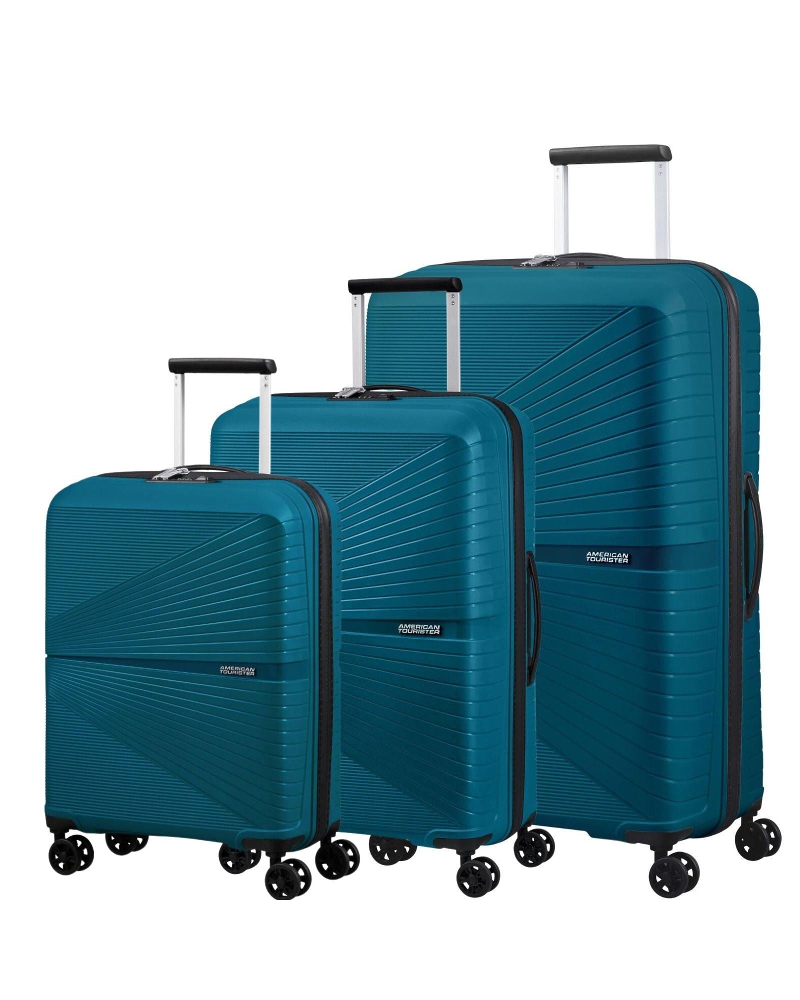 American Tourister Airconic Lightweight Hardside 3-Piece Spinner Luggage Set - Deep Ocean Image 1